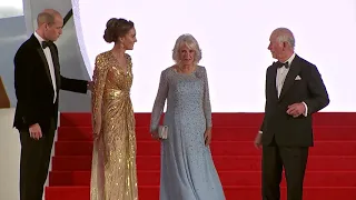 Britain's royals arrive at 'No Time To Die’ premiere