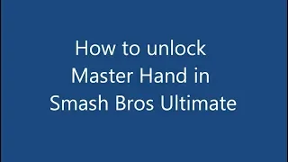 MASTER HAND IN SMASH BROS ULTIMATE