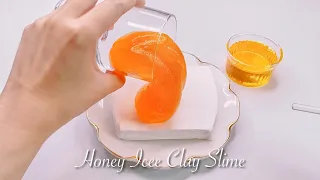 【ASMR】🍯はちみつアイシー紙粘土スライム🍯【音フェチ】Honey Icee Clay Slime