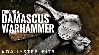 FORGING A DAMASCUS WAR HAMMER!!!