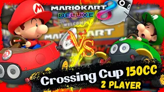Mario Kart 8 Deluxe Multiplayer – 2 Players | Crossing Cup 150cc (Baby Luigi vs Baby Mario)