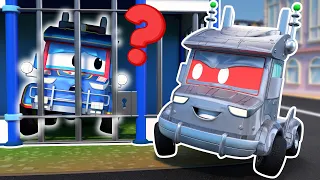 Super Polizeiauto im Gefängnis wegen seines bösen Roboterzwillings!