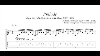 Classical Guitar - J.S.Bach - Prelude from the Cello Suite No.1 in G Major BWV 1007