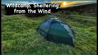 WILDCAMP IN THE WIND | SEEKING SHELTER | AND SEEKING THE HILL