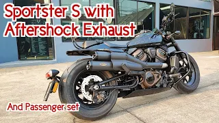 Sportster S with Aftershock Exhaust and Passenger set Walkaround Close up details + Rev