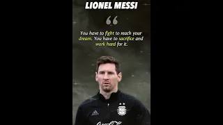 Lionel Messi on Work Hard to Fulfil Your Dreams 😳#lionelmessi #messi #football #shorts #hardwork