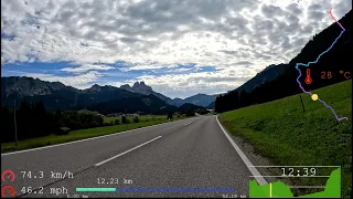 55 minute Virtual Cycling Workout Austria Alps Speed Display 4K Video