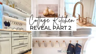 🌟 COTTAGE KITCHEN REVEAL PART 2 (Open Shelving, Cabinet Pulls, New Faucet and much more!)