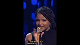 💞 Halle Bailey singing at jimmy fallon show 🤩 she ate 😊#hallebailey  #breakupsongs #ariel