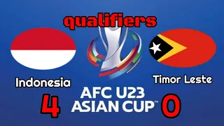 🔴(4-0) Indonesia vs Timor Leste ⁉️ Asian U20 qualifiers