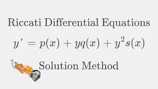 Riccati Differential Equations: Solution Method