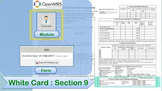 Linkage Between White Card Sections and OpenMRS Modules