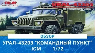 ОБЗОР СБОРНОЙ МОДЕЛИ УРАЛА-43203 "КОМАНДНЫЙ ПУНКТ" от ICM / MADMODELS