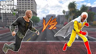 GTA 5 - Saitama vs Black Adam SUPERHERO BATTLE