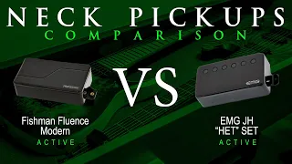 Fishman FLUENCE MODERN (alnico) vs EMG JH "HET" SET - Active Neck Pickup Guitar Tone Comparison Demo