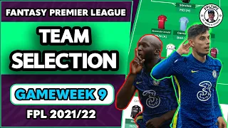 FPL GW9 TEAM SELECTION | Lukaku OUT! Best replacement? Fantasy Premier League 2021/22 Tips