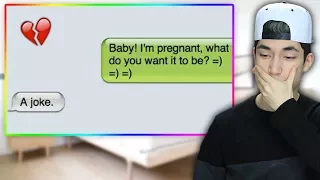 REACTING TO THE FUNNIEST PREGNANCY TEXT FAILS!