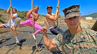 First To Finish Military Obstacle Course Wins!