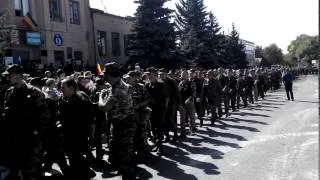 Russian terrorists in Ukraine on parade.