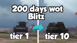 200 days in wot blitz (free too play)