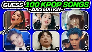 [ULTIMATE KPOP QUIZ] GUESS 100 KPOP SONGS OF 2023 - FUN KPOP GAMES 2023