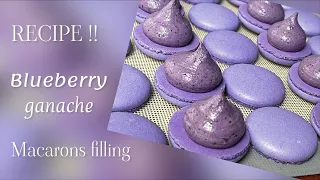 MACARONS FILLING!! RECIPE!!💜BLUEBERRY GANACHE 💜MACARON 💜РЕЦЕПТ!! ЧЕРНИЧНЫЙ ГАНАШ 💜МАКАРОН 💜