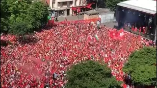 BRILLIANT ATMOSPHERE in Paris Liverpool Fans Singing Freed from Desire - Supporters Rocking