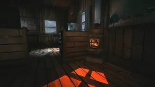 The Long Dark - Video Game Relaxing Ambience「Snow Storm ~ Potbelly Stove ~ Wood Creaking」[1 hour]