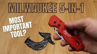 CRAZY COOL MILWAUKEE KNIFE (WITH SCREWDRIVER)!!! - MILWAUKEE FASTBACK 5-IN-1 FOLDING KNIFE - REVIEW