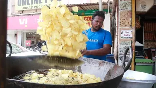 Anna Makes Fresh Potato Chips in Kerala Style | Indian Street Food | Khau Galli