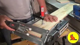 Dekupaj testere tablası 45° gönye kesme - Amazing JIGSAW JIG for vertical 45 degrees miter cuts