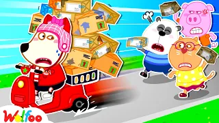 Don't Run! Delivery Girl Lucy! Wolfoo and А Funny Story About Parcel Delivery 🤩 Wolfoo Kids Cartoon