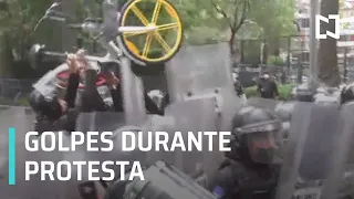 Se registran golpes entre manifestantes y policías en Paseo de la Reforma - Despierta