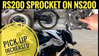 NS200 Sprocket changed to RS200 | Increased PICK UP | SHOULD YOU DO IT  ? | PSR