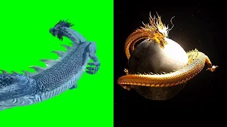 Green screen Dragon material綠屏龍素材，中國龍綠屏素材合集