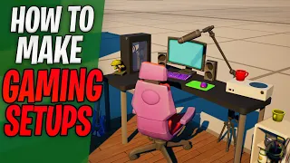 Fortnite Creative | How to make a Gaming Setup in 3 ways (EASY)