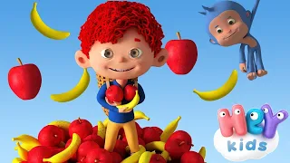 Bananas e Maçãs 🍌 A música das Frutas 🍎 HeyKids - Musica Infantil