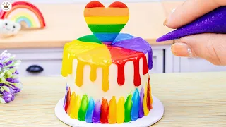 Yummy Chocolate Cake 🌈 Extremely Tasty Miniature Rainbow Cake Decorating Recipe 🍫 Mini Cakes