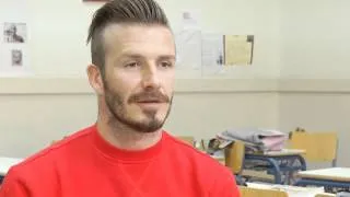 David Beckham drops by a school in Greece