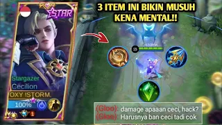 COBAIN 3 ITEM INI!! MUSUH TIPIS CUKUP 1 HIT - BUILD CECILION TERSAKIT 2022 - MOBILE LEGENDS