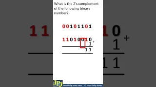 Finding the 2's complement of the binary number 00101101