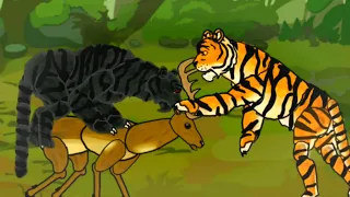 BLACK PANTHER VS TIGER ANIMATION