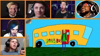 Let's Players Reaction To Baldi's New Outfit & Bus | Baldi's Camping Field Trip