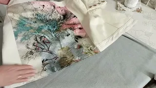 Upcycling. Summer jacket with a print, we sew from old jeans.