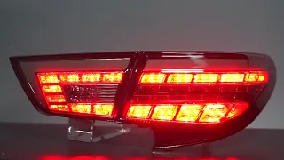 トヨタ マークX GRX130系 中期 テールランプ 全LEDテールライト BMWスタイル 流れるウインー  ブラック FOR TOYOTA MARK X GRX130 2010ー2013