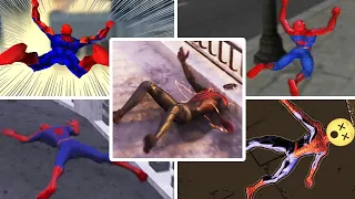 Evolution of Spider-Man hitting his face on concrete