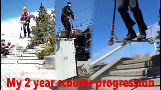 My 2 year scooter progression! (Street scooter)