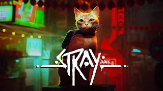Relaxing Stray Music || Cyber Dystopian City Ambience