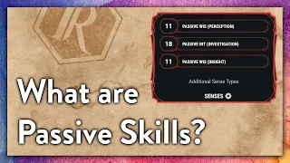 What are Passive Skills? | How To D&D pt.19