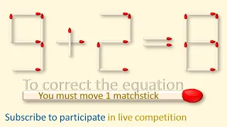 Matchstick Puzzle 9+2=8
